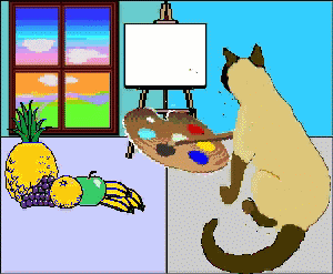 chat-peintre
