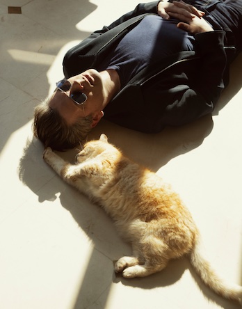 Benjamin Biolay et son chat